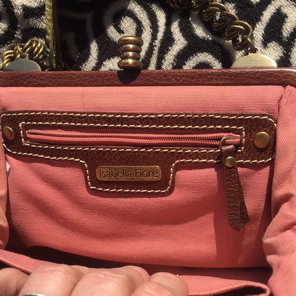 Isabella Fiore Pink brown lime Floral Bag - Picture 6 of 15